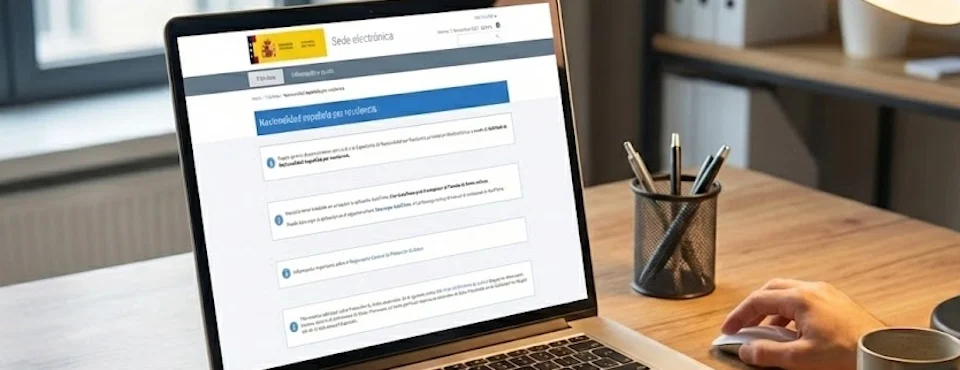 solicitud de nacionalidad española por residencia sede electrónica